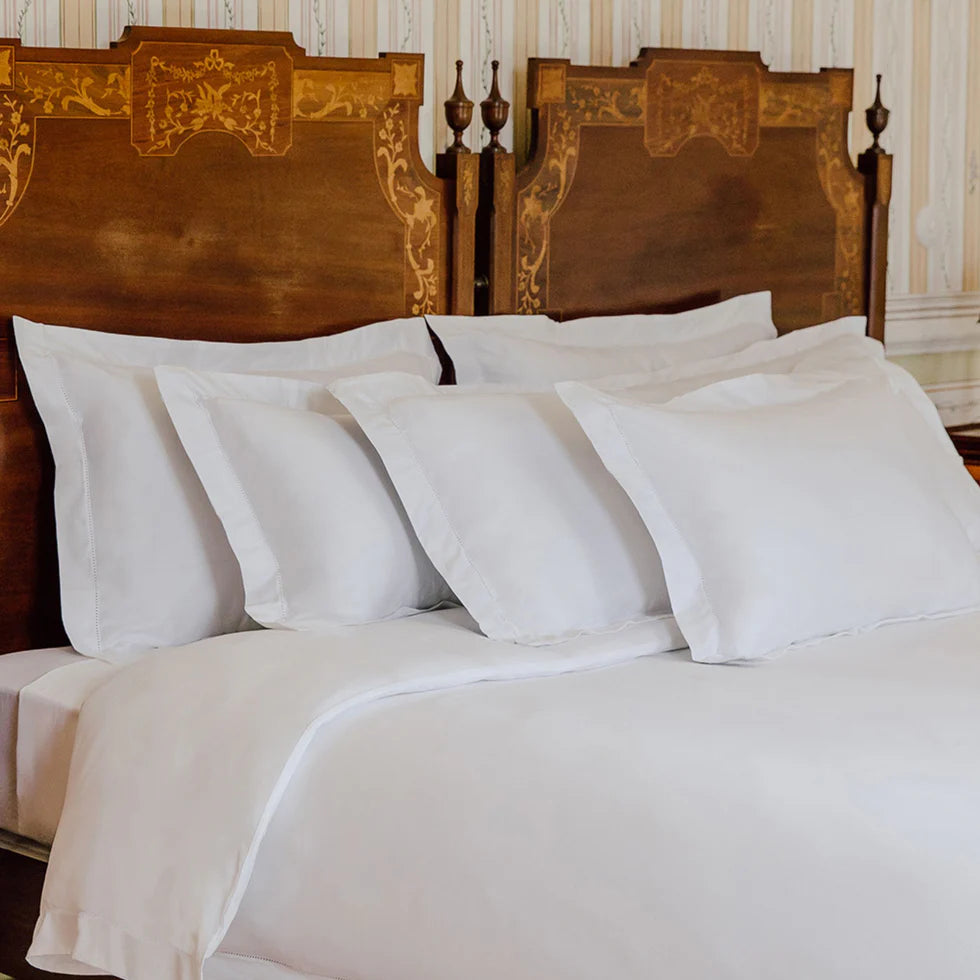 Serenity Luxe Cotton Bedsheet Set – 300 Thread Count, Crisp White